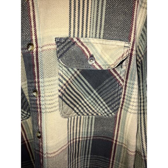 VTG Berne Apparel Heavy Cotton Button Up Flannel Mens M - Picture 6 of 12